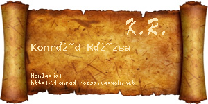Konrád Rózsa névjegykártya
