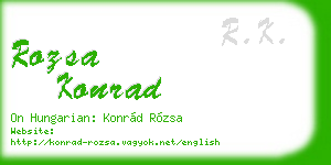 rozsa konrad business card